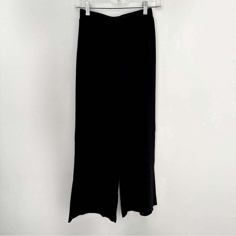 ANTHROPOLOGIE Stretchy Wide-Leg Black‎ Pants, Sz S